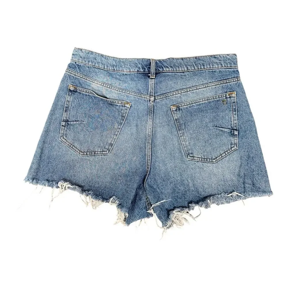 Anthropologie Pilcro Cutoff Denim Shorts 32 Light Wash Casual Summer Button Fly - Picture 3 of 7